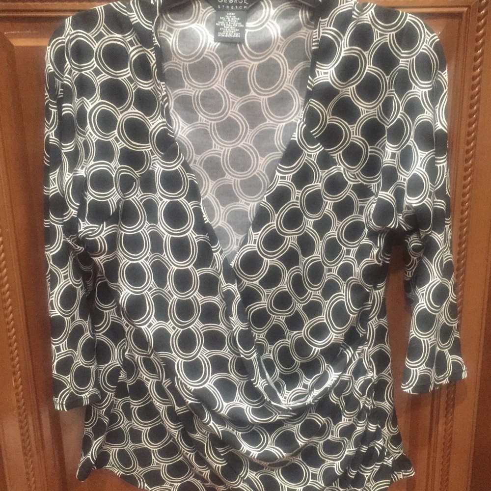 Black and white blouse by George s Xl